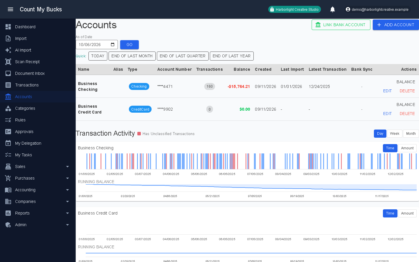 Consolidated Accounts screenshot