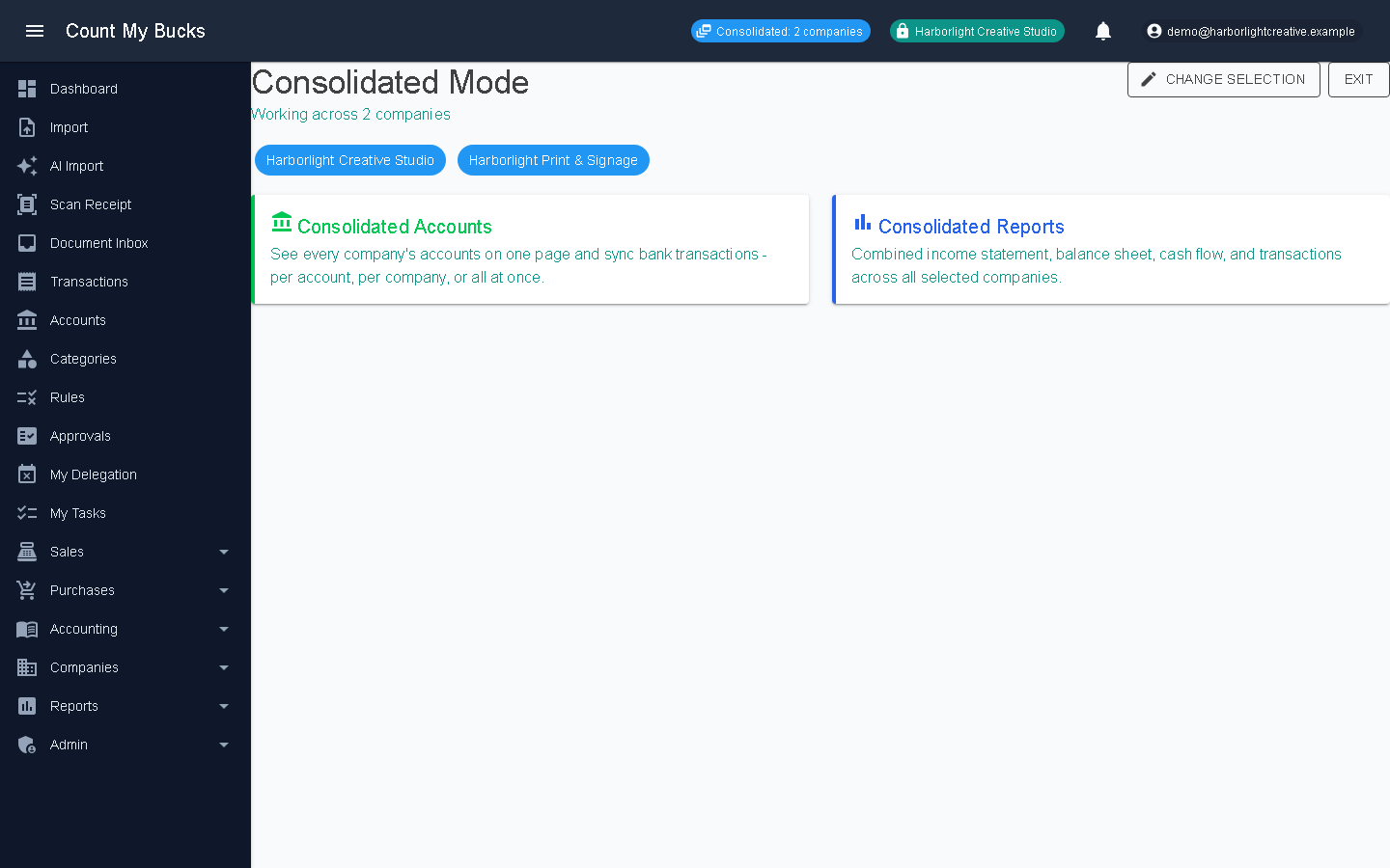 Consolidated Mode screenshot