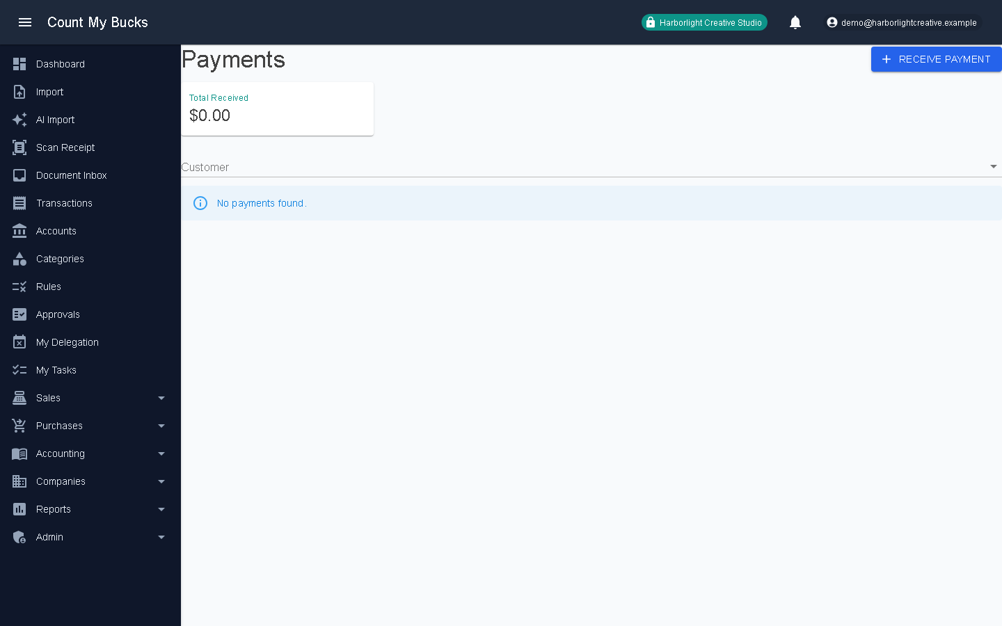 Payments screenshot